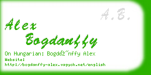 alex bogdanffy business card